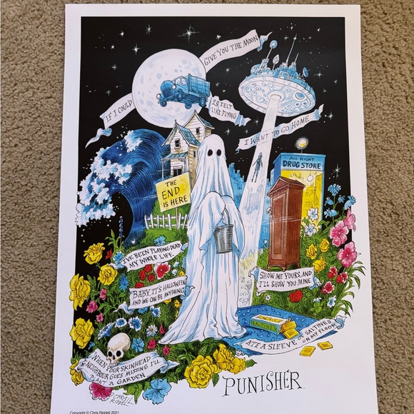 Phoebe Bridgers Chris Riddell Punisher Poster - Picture 1 of 7